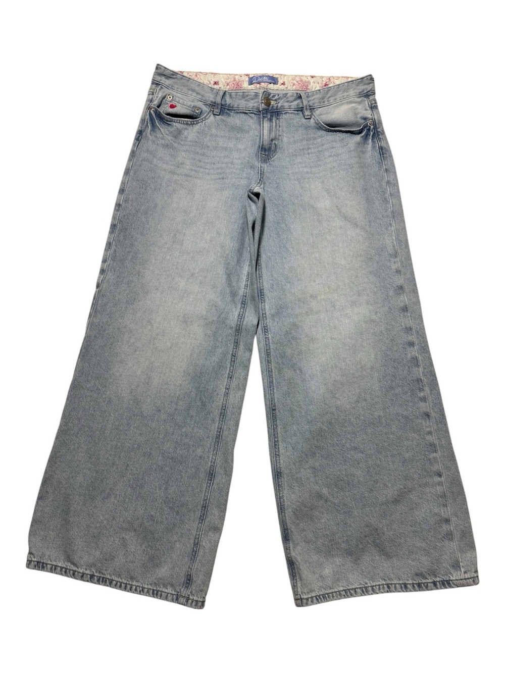 Demetra for Aeropostale Ultra Wide Leg Baggy Jeans 12 Short Light Wash